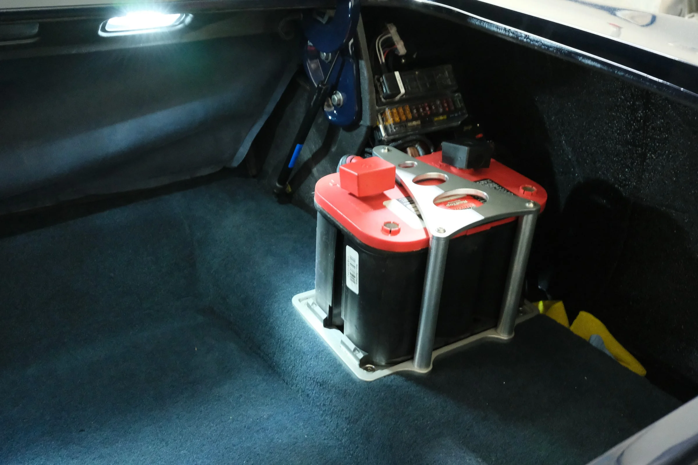 Battery and fuse panel
