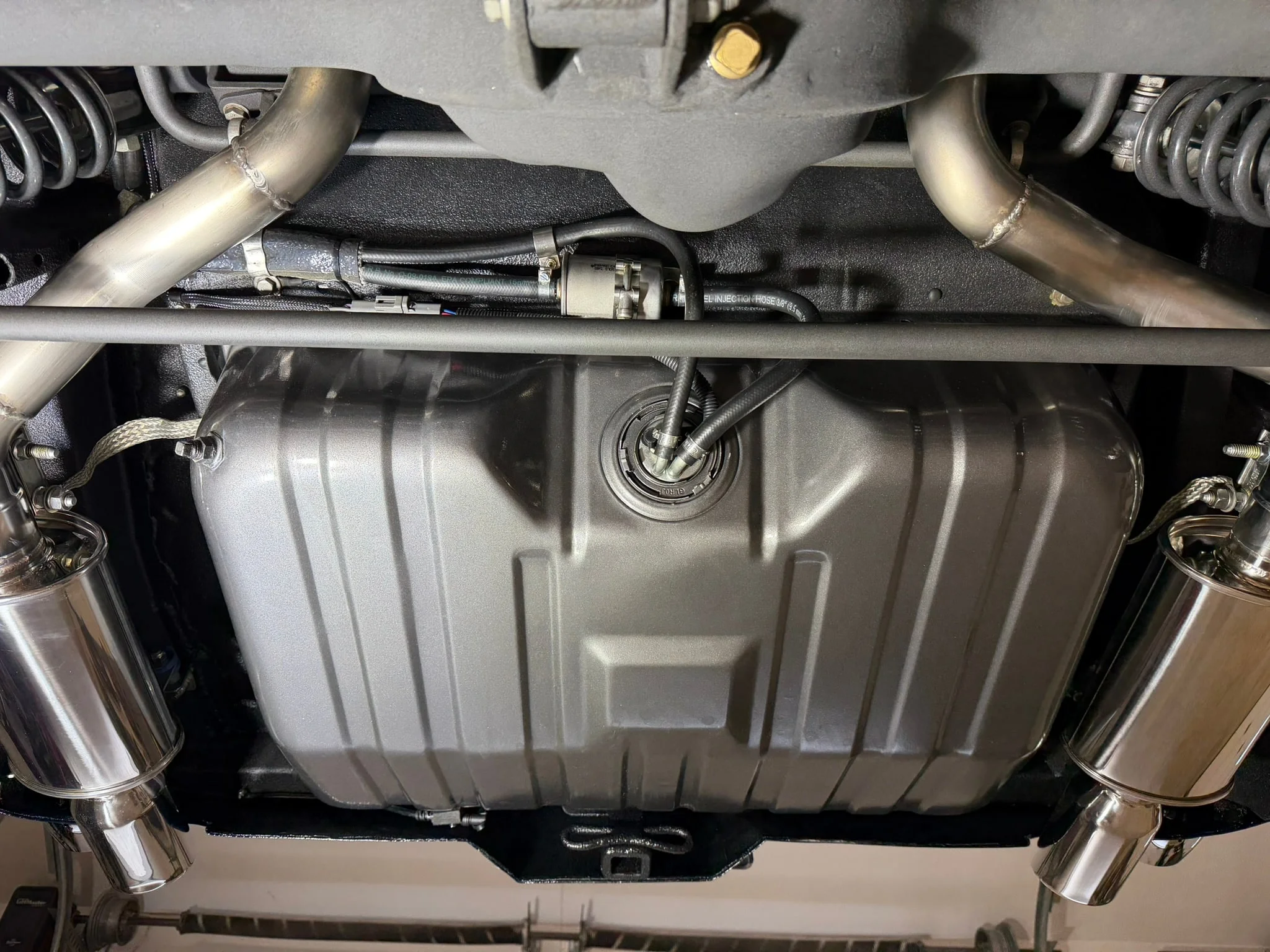 Fuel tank underside