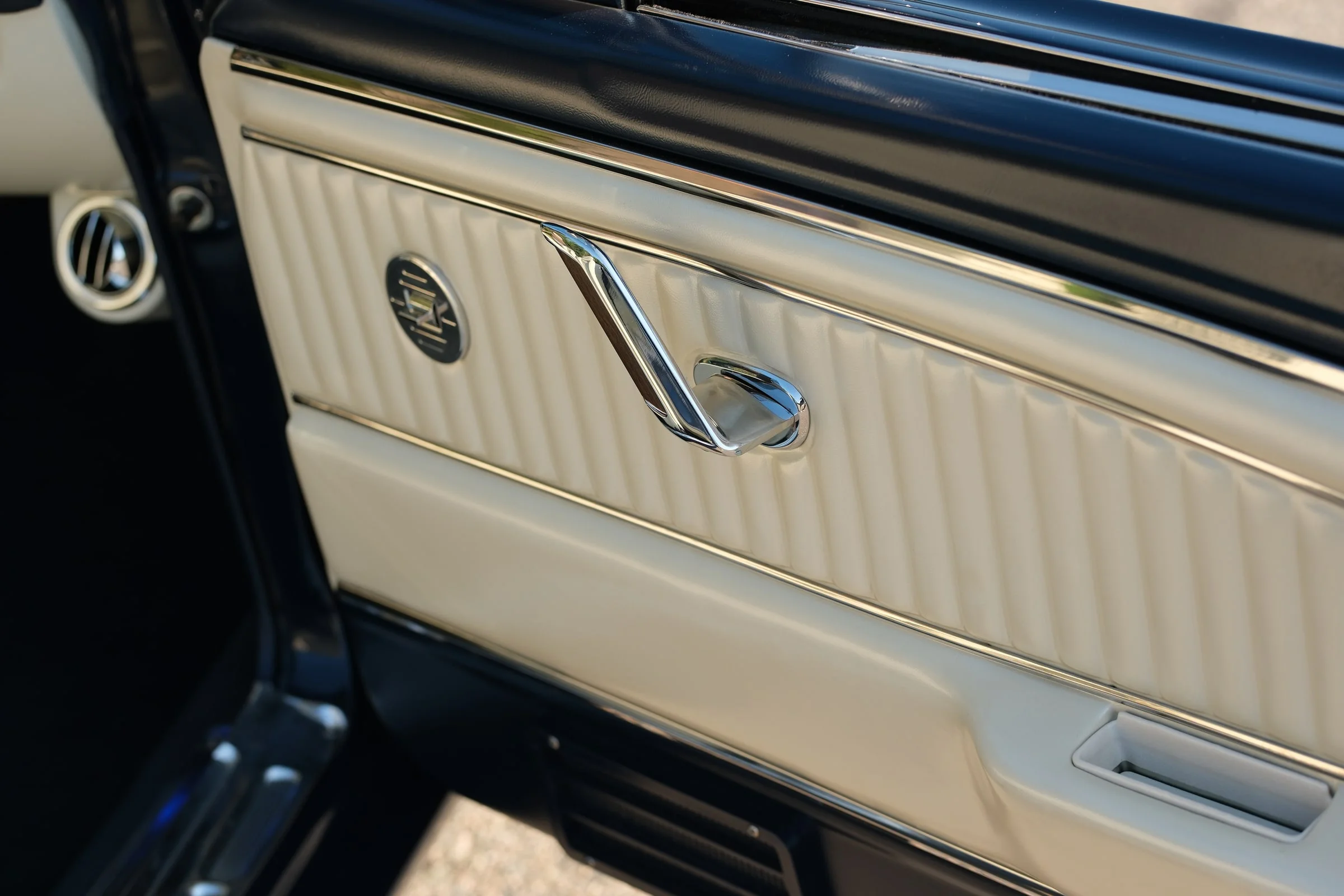 Door panel window control area